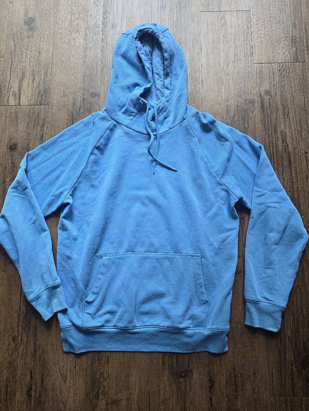 Express Men's Bright Blue Hoodie Pullover Sweatshirt